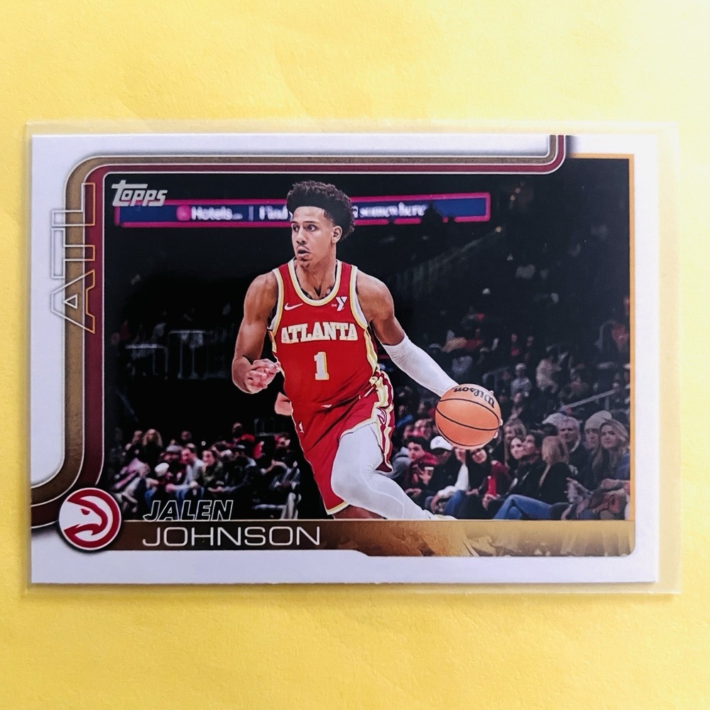2025 Topps Basketball Jalen Johnson #65 Atlanta Hawks Base Card